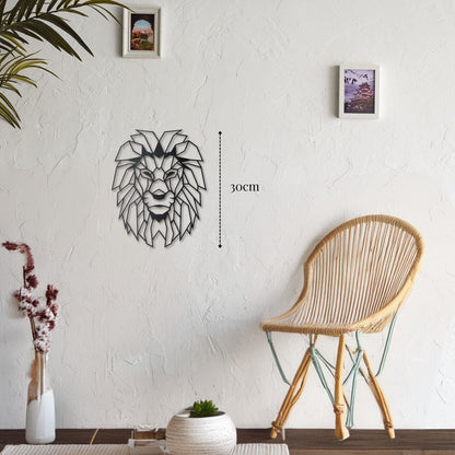 petite décoration murale lion géométrique